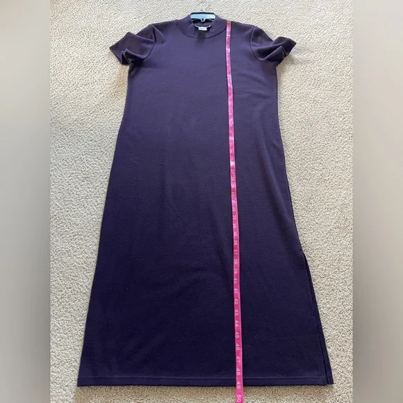 Purple Mock Neck Long Sleeve Sheath Dress for Cocktail Events - Picture 9 of 10
